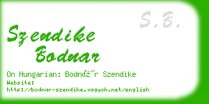 szendike bodnar business card